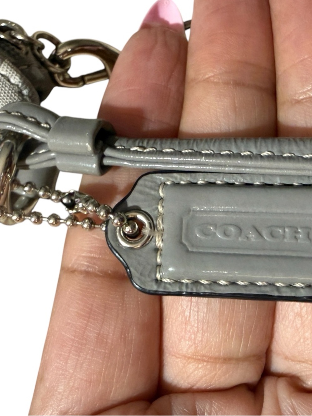 Coach Legacy Signature Optic Turnlock Flap Wristlet - Picture 12 of 13